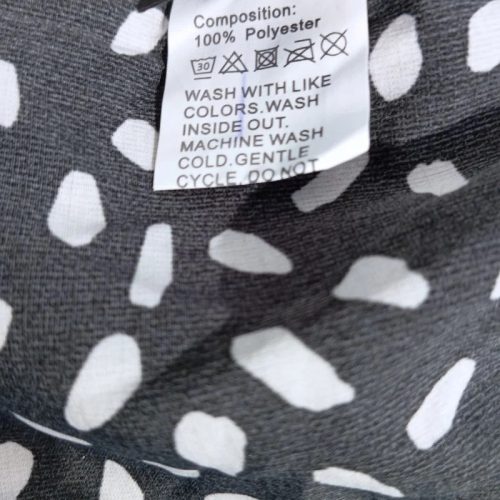 Shein fekete-fehér pöttyös maxi ruha – M méret