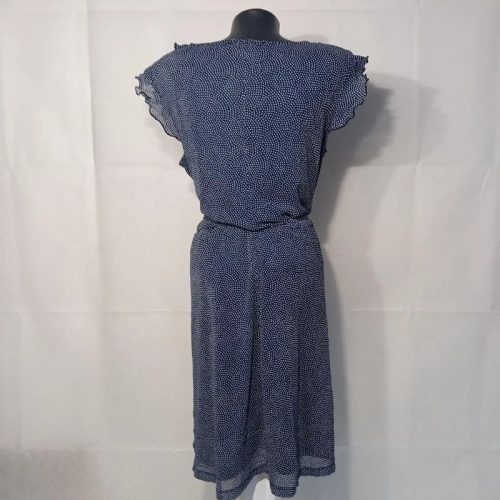 s.Oliver pöttyös nyári midi ruha – kék-fehér, 42