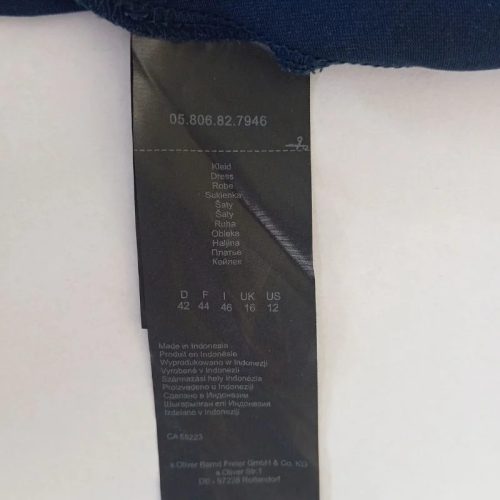 s.Oliver pöttyös nyári midi ruha – kék-fehér, 42