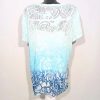 Style & Co. kék ombré virágmintás női felső