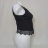 Terranova fekete csipkés Crop-Top – S méret