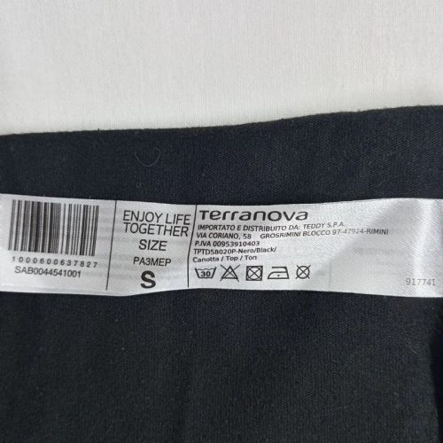 Terranova fekete csipkés Crop-Top – S méret