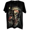 Toxic Toys Rock póló – Koponyás, piercinges 3D minta - S méret