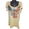 Unity World Wear - Strasszos, amerikai mintás női felső XL