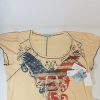 Unity World Wear - Strasszos, amerikai mintás női felső XL