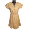 Őzbarna hímzett vintage nyári ruha – Vero Moda S méret