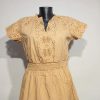 Őzbarna hímzett vintage nyári ruha – Vero Moda S méret
