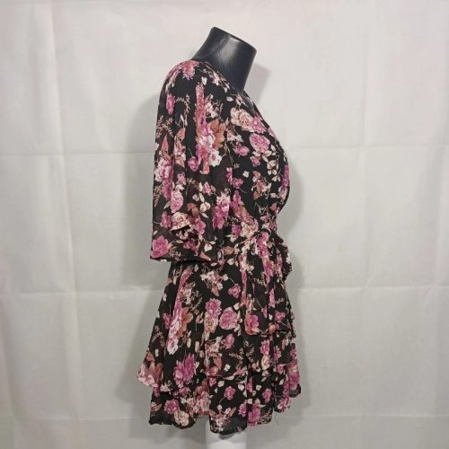  ValleyGirl miniruha overál rózsa mintás átlapolós 