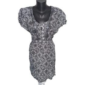   Yours fekete-fehér flitteres mintás női mini ruha 50-es (22-es méret)