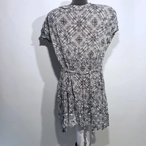 Yours fekete-fehér flitteres mintás női mini ruha 50-es (22-es méret)