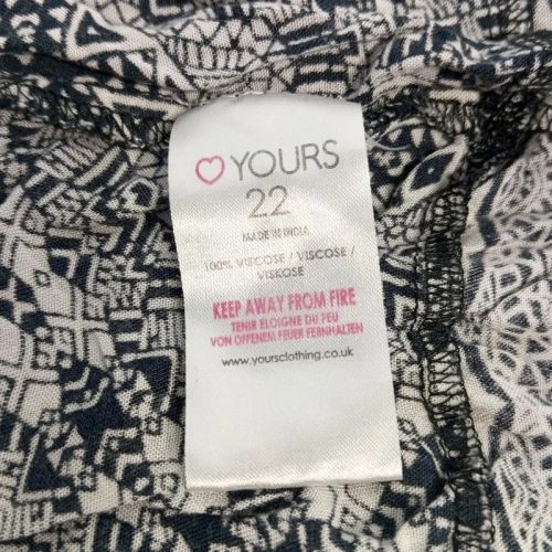 Yours fekete-fehér flitteres mintás női mini ruha 50-es (22-es méret)