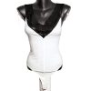 ZARA Trafaluc fehér-fekete csipkés body – S-es méret