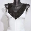 ZARA Trafaluc fehér-fekete csipkés body – S-es méret