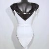 ZARA Trafaluc fehér-fekete csipkés body – S-es méret